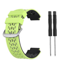 (Lime Green Black) Durable silicone band for Garmin Approach S2 S4 sports watch