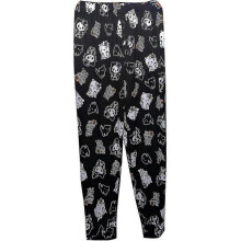 (2XL, Skeleton) Hello Kitty Flannel Pajamas Women Cozy Soft Home Pants Warm Sleepwear Trousers