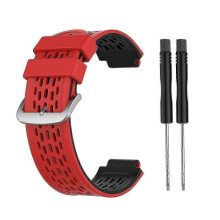 (Red Black) Durable silicone band for Garmin Approach S2 S4 sports watch