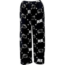 (L, Star) Hello Kitty Flannel Pajamas Women Cozy Soft Home Pants Warm Sleepwear Trousers
