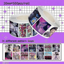 (sticker-500pcs) kpop Hunter Birthday Decoration Kpop Demon Hunters Birthday Bags Banner Anime Stickers K Pop Demon Hunters kit Party Favours