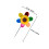 2 Pcs Plastic Windmill Toys Rotatable Easy Use Child 2
