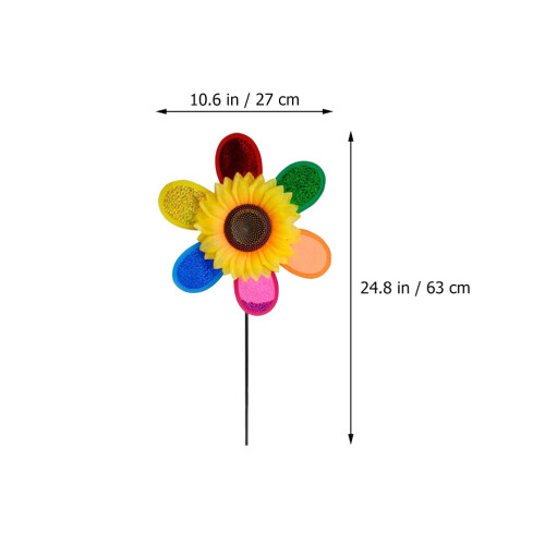 2 Pcs Plastic Windmill Toys Rotatable Easy Use Child 2