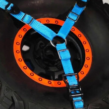 (Blue) 3-Point Spare Tire Tie Down Strap For RC Car1/5 1/10Crawler Traxxas TRX-4 UDR