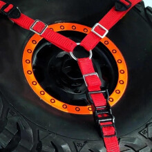 (Red) 3-Point Spare Tire Tie Down Strap For RC Car1/5 1/10Crawler Traxxas TRX-4 UDR