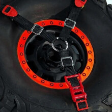 (Black) 3-Point Spare Tire Tie Down Strap For RC Car1/5 1/10Crawler Traxxas TRX-4 UDR