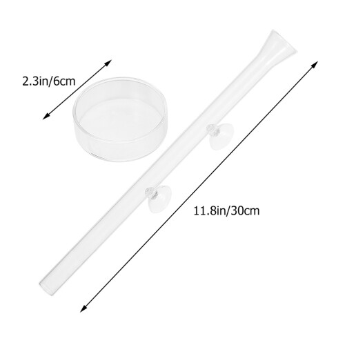 1 Set Garnalen Voerbuis Glasvis 1