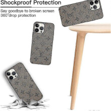 (iPhone 15) Designer luxury Iphone 15-11 women's phone case, classic style PU leather case, slim slim phone case compatible with Iphone