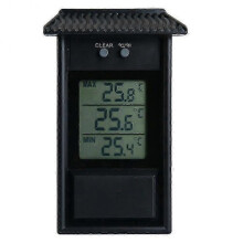 (Black) Outdoor Waterproof Max Min Digital Thermometer Garden Greenhouse Fridge Meter-Good