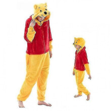 (L, Pooh) Cosusket Snug Fit Unisex Pajamas