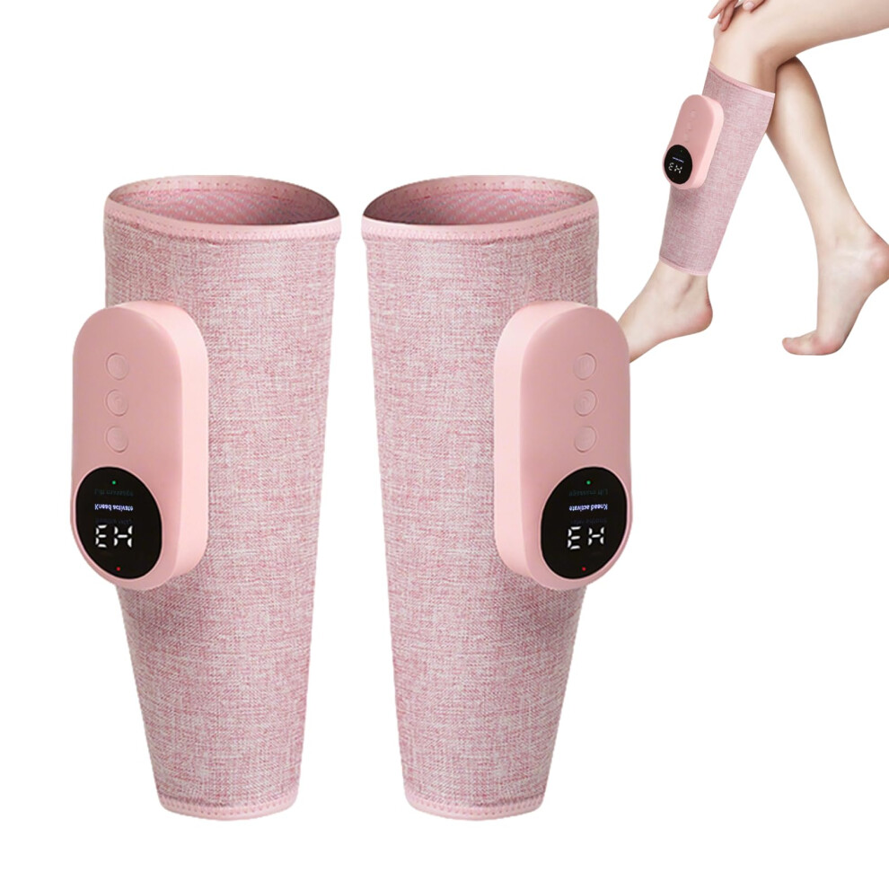 Leg Massager For Circulation And Pain, 3 Intensity Levels, 3 Modes, Heat Therapy, Type-C Rechargeable, Pink 2-Pack