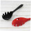 Pasta Server Silicone Handle Spaghetti Measure Spoon Noodle Colander Kitchen Gadget Tools Black 4
