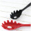 Pasta Server Silicone Handle Spaghetti Measure Spoon Noodle Colander Kitchen Gadget Tools Black 2