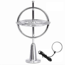 (Silver) Self-Balancing Gyroscope Anti-Gravity Decompression Educational Toy Colorful Gyroscope, Gift for Kid