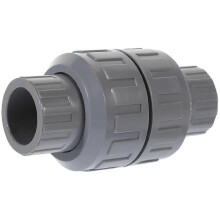 Water Pipe Check Valve Backflow Prevention Industrial Use PVC Material 4X2.2X2.2In One Way Check 1Pack