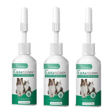(3 pcs) 20ML Pet Ear Drop Removes Ear Mites Improves Hearing Easy to Use Effective Cat Dog Ear Cleaner Pet Supplies