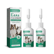 (2 pcs) 20ML Pet Ear Drop Removes Ear Mites Improves Hearing Easy to Use Effective Cat Dog Ear Cleaner Pet Supplies