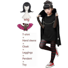 (150cm, suit 7pcs) Child halloween costumes for girls Carnival Hotel Transylvaniaing Mavis Cosplay Christmas Fancy dress Vampire child adult women