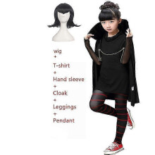 (140cm, suit 6pcs) Child halloween costumes for girls Carnival Hotel Transylvaniaing Mavis Cosplay Christmas Fancy dress Vampire child adult women