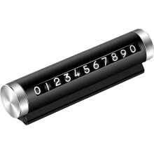 Temporary Car Parking Card Number Plate Rotating Display Phone Number Card Car Stop Accessories Black