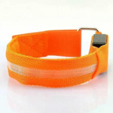 (Orange 1Pcs) 2/1Pcs Night Running Armband LED Light Outdoor Sports USB Rechargeable Safety Belt Arm Leg Warning Lamp For Safety Emergency