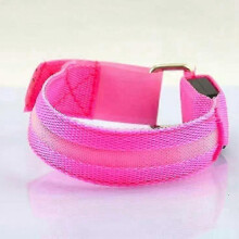 (Pink 1Pcs) 2/1Pcs Night Running Armband LED Light Outdoor Sports USB Rechargeable Safety Belt Arm Leg Warning Lamp For Safety Emergency