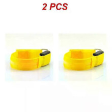(Yellow 2Pcs) 2/1Pcs Night Running Armband LED Light Outdoor Sports USB Rechargeable Safety Belt Arm Leg Warning Lamp For Safety Emergency