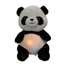 (4 speed movement) Heartbeats Breathing Sturdy Plush Panda Sleep Soother with Gentle Light and Music for Anxiety Relief Daily Use