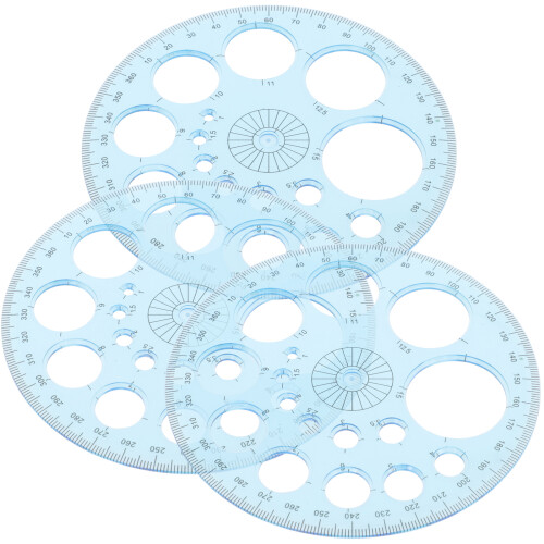 Winkelmesser Himmelblau 3er Set