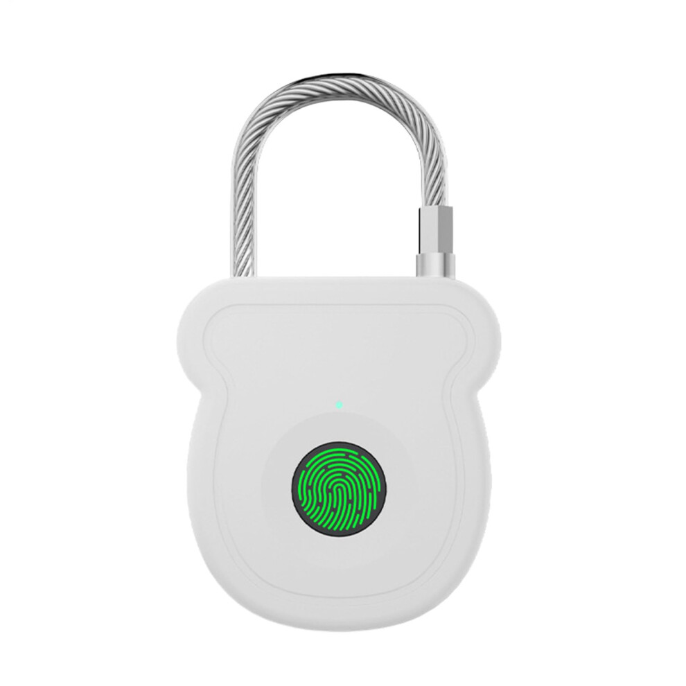 Fingerprint Lock Keyless Gym Locker Padlock, 2.9X1.6x0.6, Waterproof Rechargeable, Smart Security For Doors 9393856284900