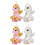 4 Einhorn Geburtstagskerzen Mit Halter 6