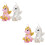 4 Einhorn Geburtstagskerzen Mit Halter 7