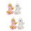4 Einhorn Geburtstagskerzen Mit Halter 8