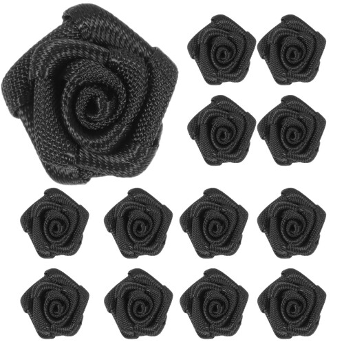 50Stk Rose Mini Blumen Fünfeck Polyester Blütenblatt