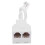 Telefonstecker Verteiler Weiß 1 3
