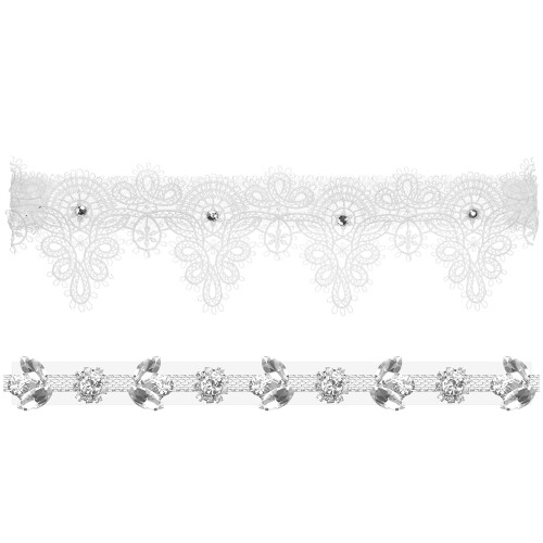 Leg Garters Elastische Spitze 2er Set Hochzeitsaccessoires