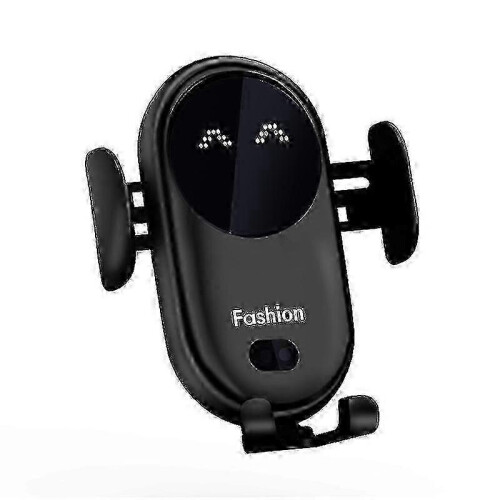 (Black) Smart Car Wireless Charger Mobile Phone Holder Automatic Sensor Car Holder 1