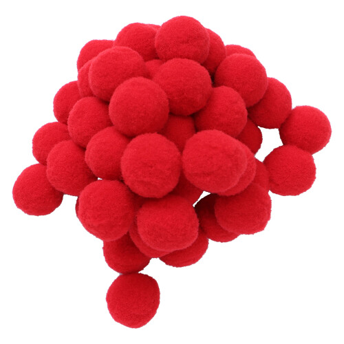 Plüschkugel Rot Elastisch Polyester 500 Stück 1,2x1,2x1,2 Zoll
