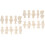 White 20 Stuks Harsmallen Kleine Beeldjes 6