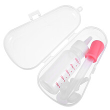 1Set Silikon Haustier Trinkflasche Mit Tropfer Für Junge Pink