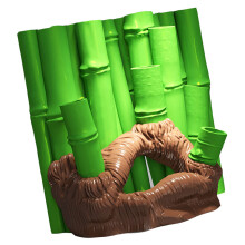Bamboe Aquarium Achtergrond Decoratie Gemengde Kleuren 1 Pack