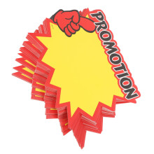 100Pièces Étiquettes Prix Jaune Papier Rigide Pour Magasins Promotions