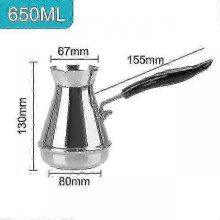 (650ML)Stainless Steel Turkish Moka Coffee Pot with Long Handle, Durable European Design