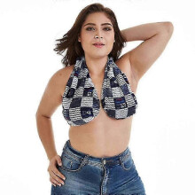(L,E05)Towel Bra, Comfortable Casual Bra Hanging Neck Strapless Tube