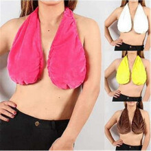(M,B02)Towel Bra, Comfortable Casual Bra Hanging Neck Strapless Tube