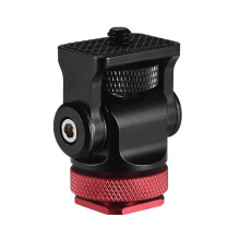 Portable ABS & Metal Monitor Mount Cold Shoe Adapter Adjustable Monitor Holder Small Red Camera Accessory