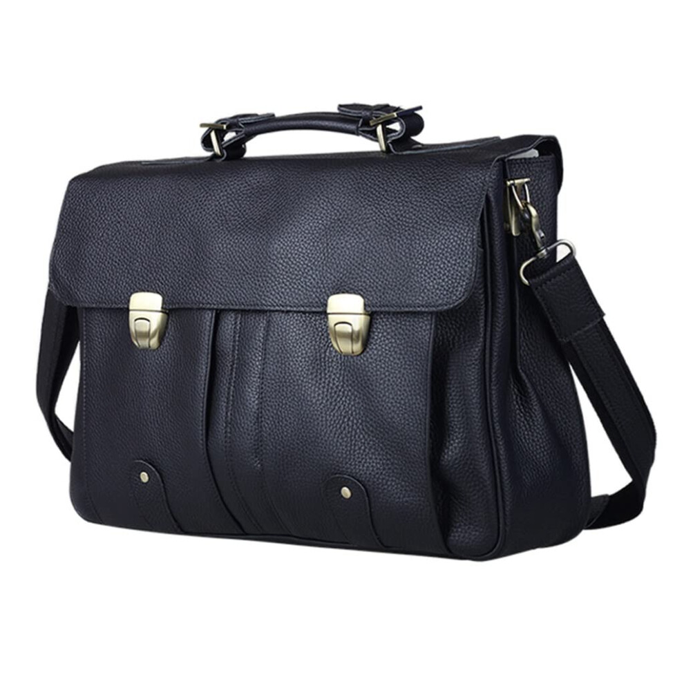 Unisex Genuine Leather Briefcase For Men Laptop Bag Office Bag Business Tote