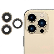 For iPhone 13 Pro/13 Pro Max 1 Set Rear Back Camera Lens Ring Cover with Glass Lens (without Logo)
