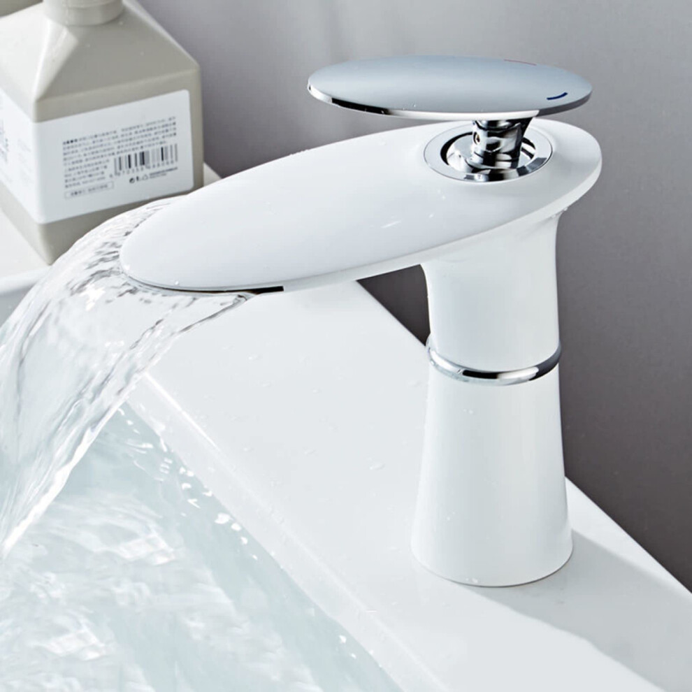 Bathroom Taps Waterfall Spout, Waterfall Mixer, Hot And Cold, Brass Finish, Gun Grey, Single Handle Faucet 9084446365924