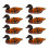 8 Ente Holz Essstäbchenhalter Set 1